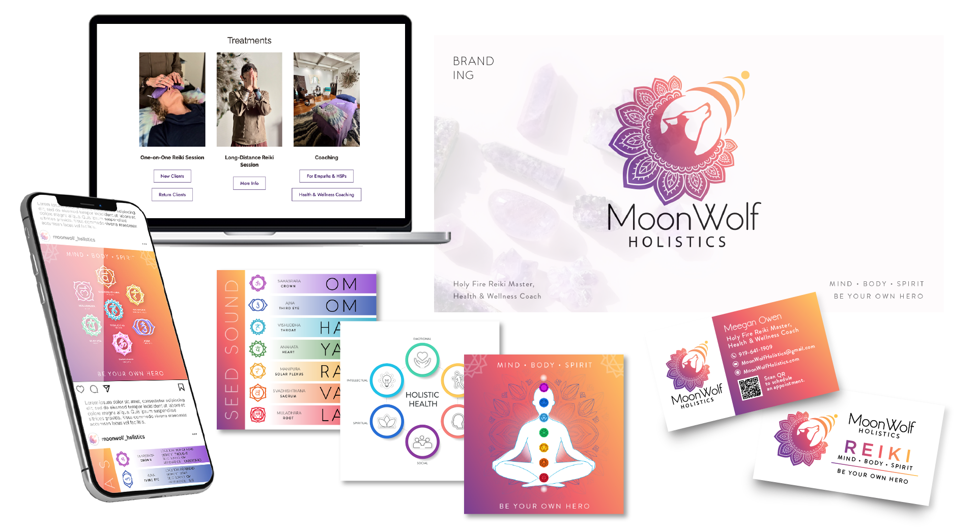 MoonWolf Holistics - Web & Branding